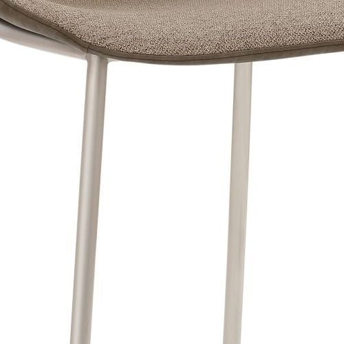 mayer | Tresenhocker mySOLO | Sand meliert Schlamm | Gestell Edelstahl gebürstet