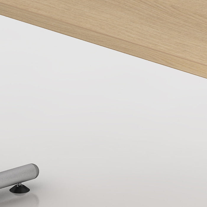 Hammerbacher | Schreibtisch C-Fuß 180x80cm Eiche / Silber