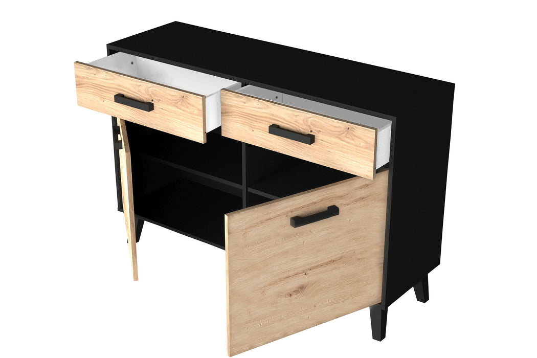 Hometrend | ARTONA 085 Sideboard | Dekor Artisan Eiche / Schwarz