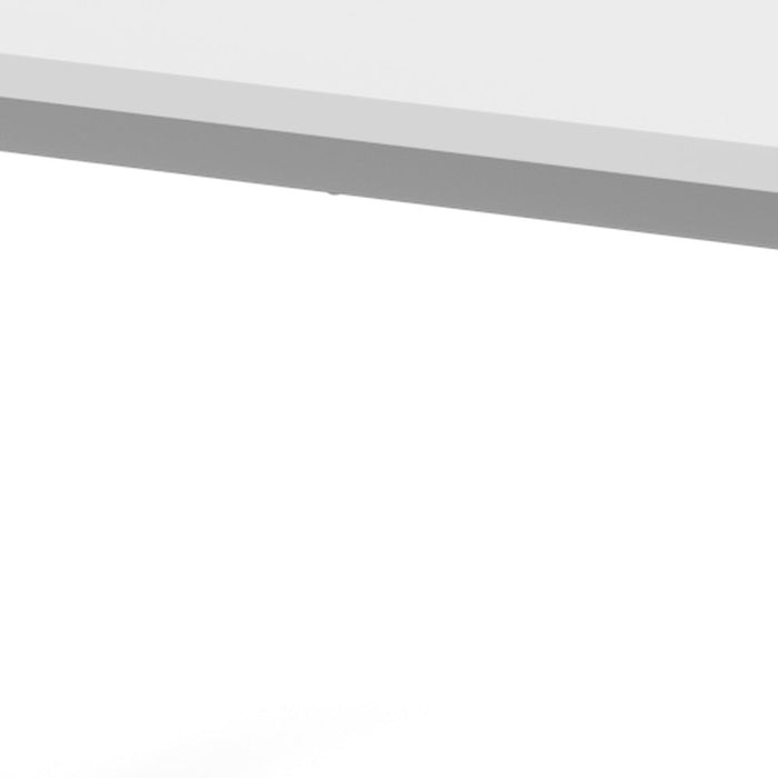 Hammerbacher | Schreibtisch 4Fuß-rd.160x80cm Weiß / Silber