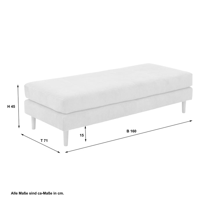 NEU Max Winzer | Florian | Hocker | Cordstoff | Füße Buche Natur (konisch rund)