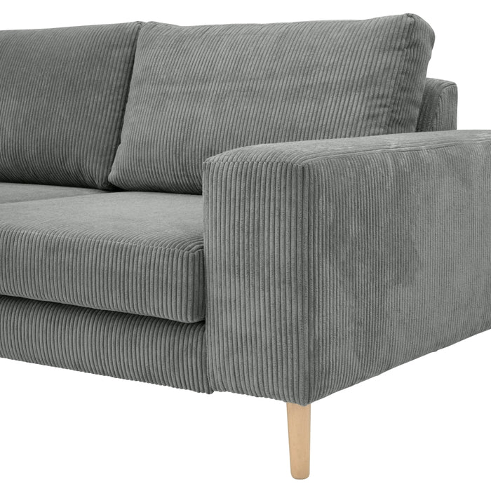 NEU Max Winzer | Florian | Sofa | Longchair links / Sofa 2,5-Sitzer rechts | Cordstoff | Füße Buche Natur (konisch rund)