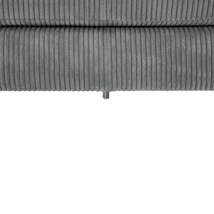 NEU Max Winzer | Florian | Sofa | Longchair links / Sofa 2,5-Sitzer rechts | Cordstoff | Füße Buche Natur (konisch rund)