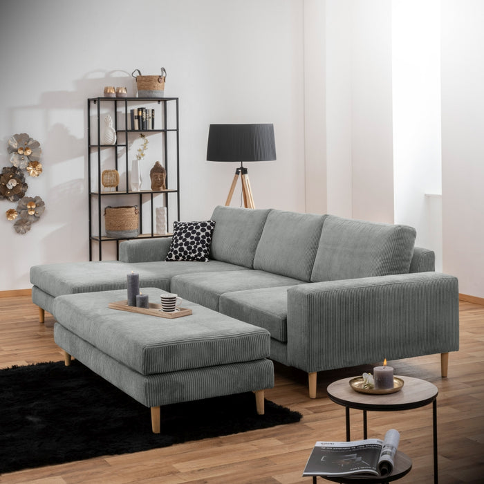 NEU Max Winzer | Florian | Hocker | Cordstoff | Füße Buche Natur (konisch rund)