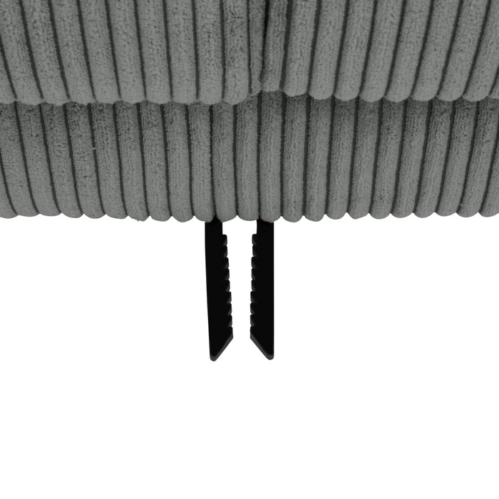 NEU Max Winzer | Florian | Sofa | Sofa 2,5-Sitzer links / Longchair rechts | Cordstoff | Füße Buche Natur (konisch rund)