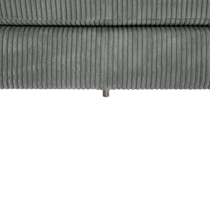 NEU Max Winzer | Florian | Sofa | Sofa 2,5-Sitzer links / Longchair rechts | Cordstoff | Füße Buche Natur (konisch rund)