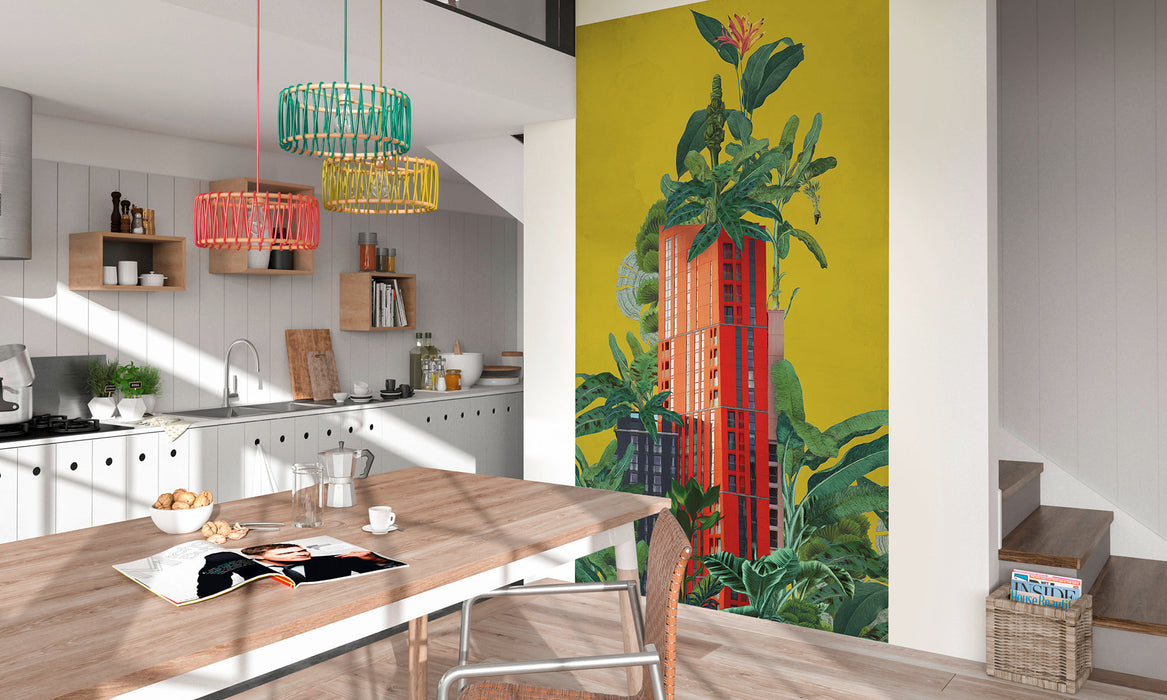 Komar NEU | Digitaldruck Vlies Fototapete - Plant House - Größe 150 x 250 cm