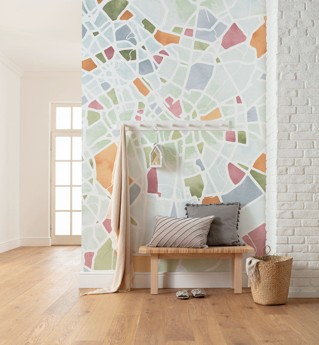 Komar NEU | Digitaldruck Vlies Fototapete - City Map - Größe 150 x 250 cm