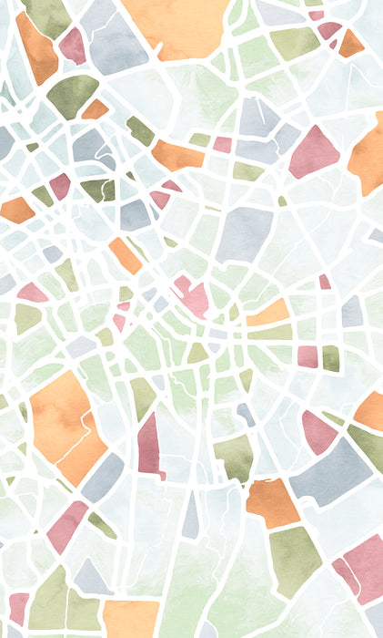 Digitaldruck Vlies Fototapete | City Map | 150 x 250 cm