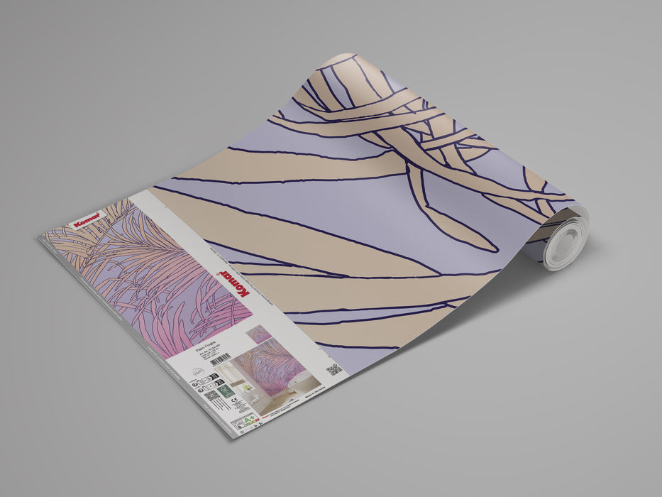 Komar NEU | Digitaldruck Vlies Fototapete - Palm Foglie - Größe 200 x 250 cm