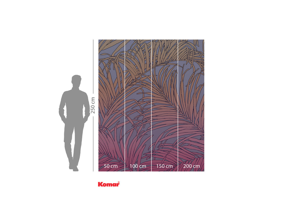Komar NEU | Digitaldruck Vlies Fototapete - Palm Foglie - Größe 200 x 250 cm