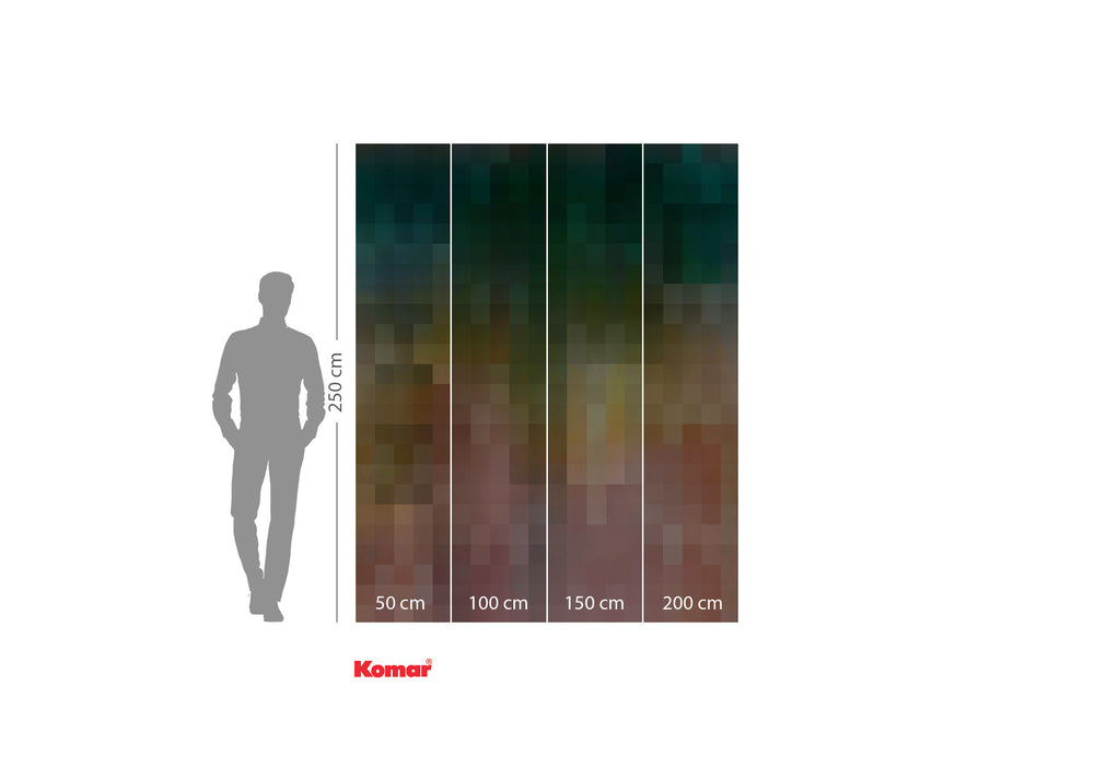 Komar NEU | Digitaldruck Vlies Fototapete - Paper Pixels - Größe 200 x 250 cm