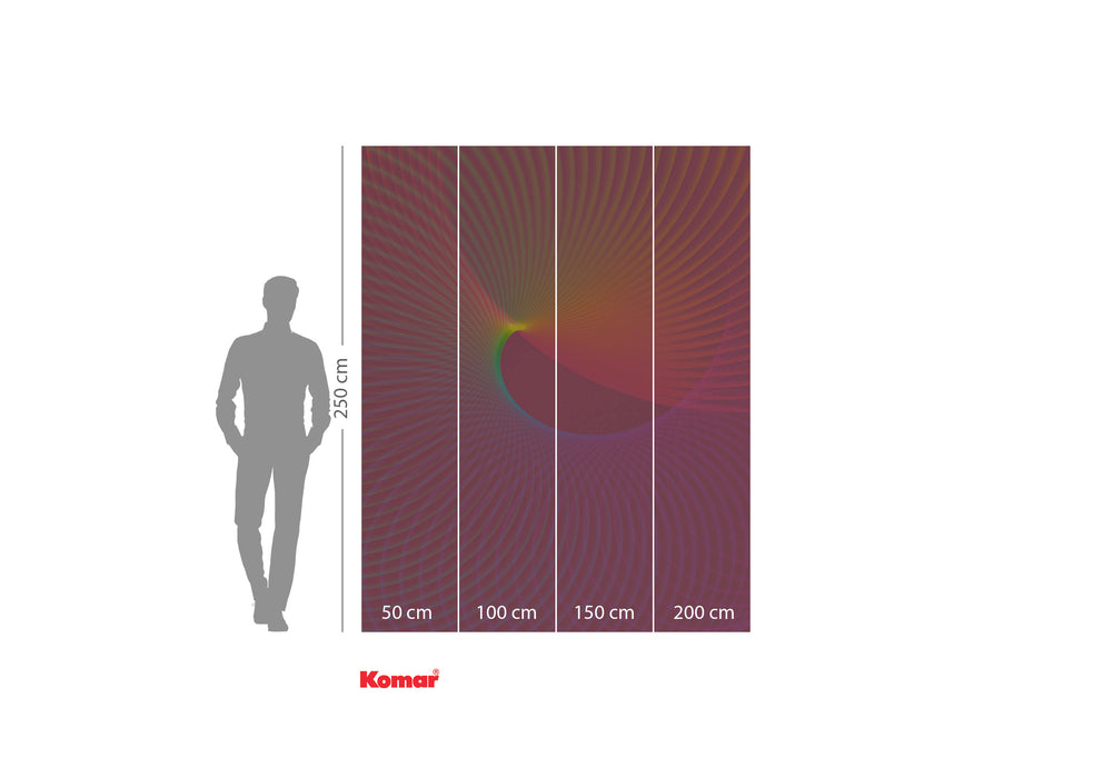 Komar NEU | Digitaldruck Vlies Fototapete - Frequenz - Größe 200 x 250 cm