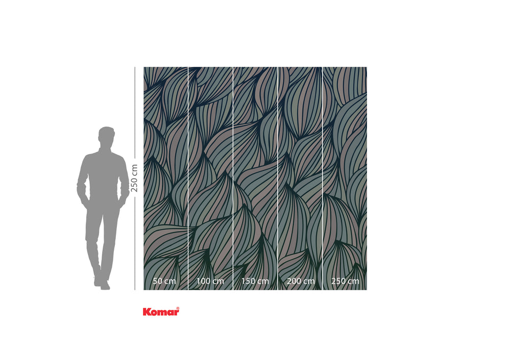 Komar NEU | Digitaldruck Vlies Fototapete - Gentle Waves - Größe 250 x 250 cm