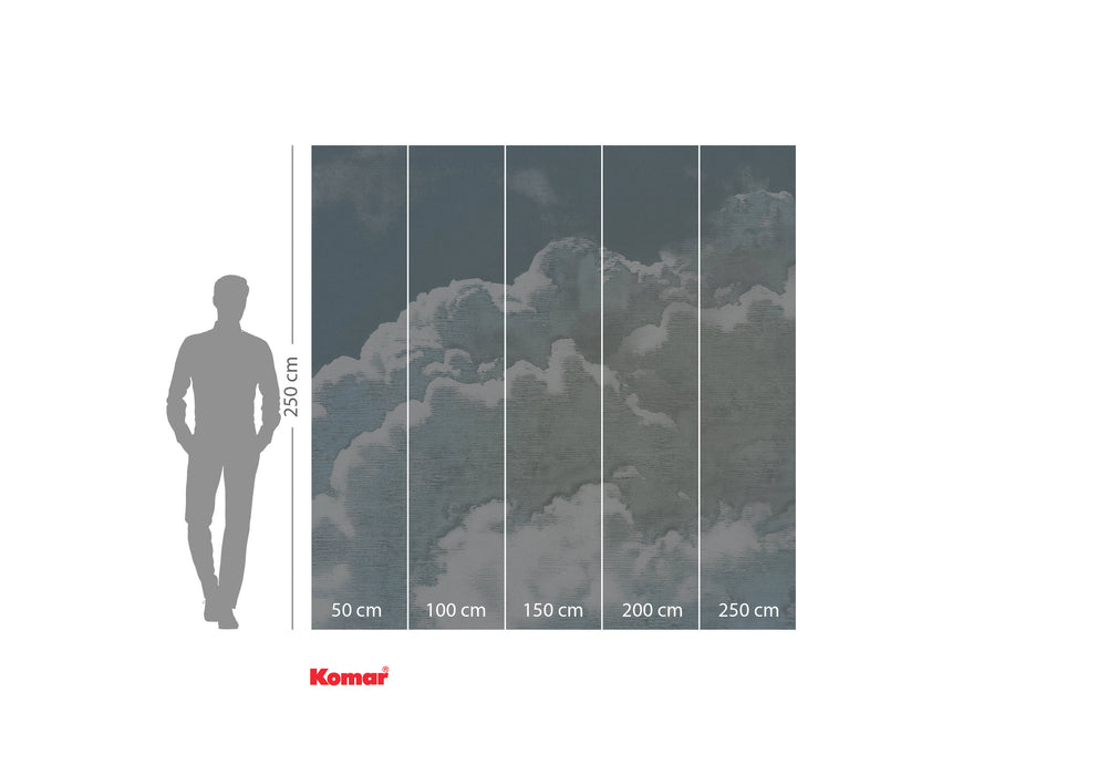 Komar NEU | Digitaldruck Vlies Fototapete - Vintage Clouds - Größe 250 x 250 cm