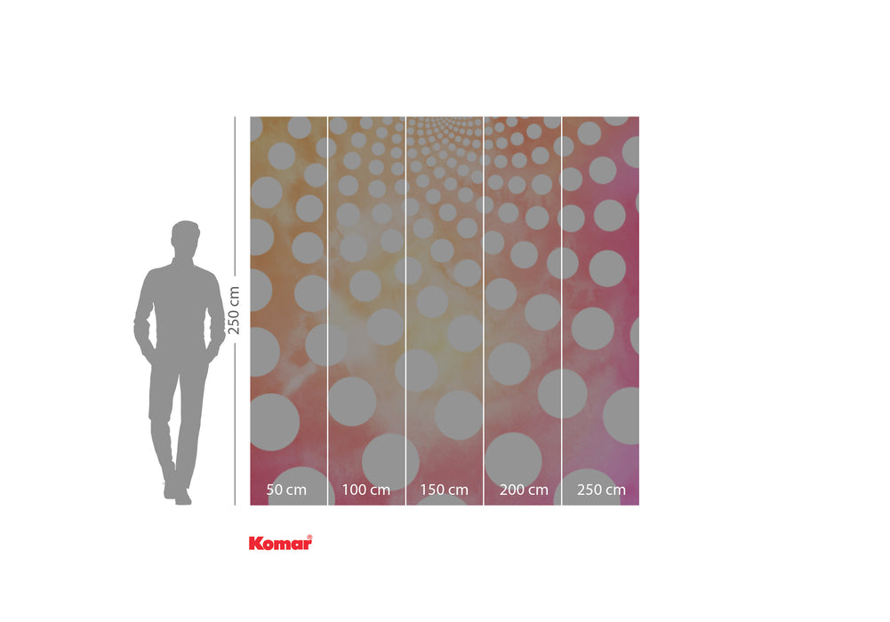 Komar NEU | Digitaldruck Vlies Fototapete - Fibonacci Sunset - Größe 250 x 250 cm