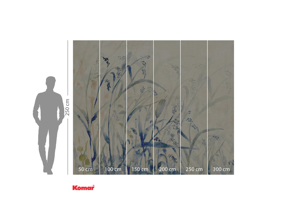 Komar NEU | Digitaldruck Vlies Fototapete - Aquarel-Field - Größe 300 x 250 cm