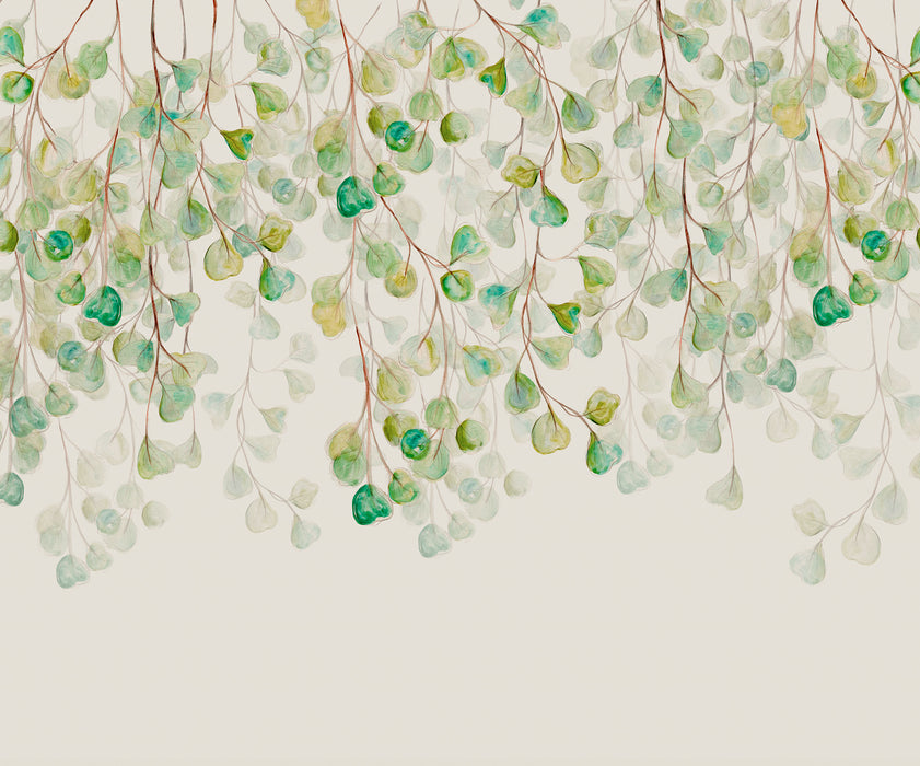 Digitaldruck Vlies Fototapete | Douche de Feuilles | 300 x 250 cm
