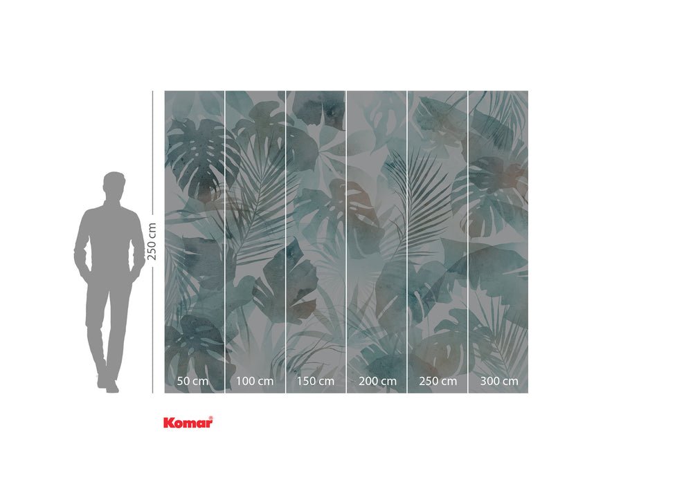 Komar NEU | Digitaldruck Vlies Fototapete - Aqua Flora - Größe 300 x 250 cm