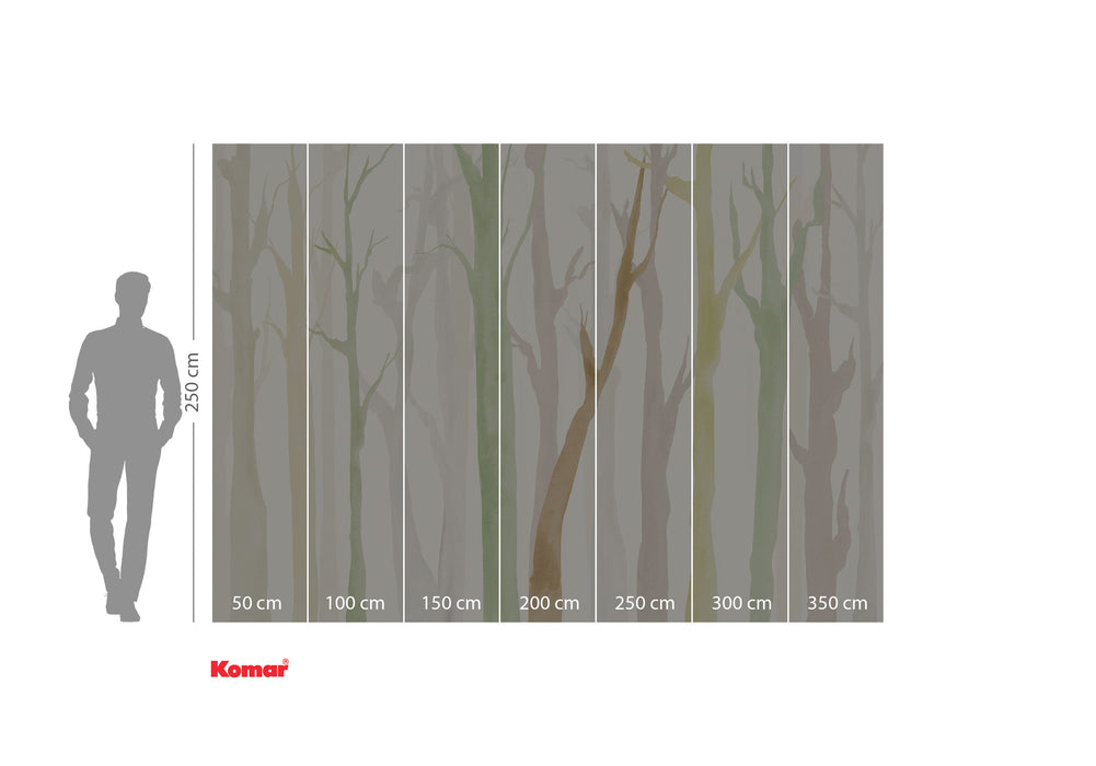 Komar NEU | Digitaldruck Vlies Fototapete - Shadow Woods - Größe 350 x 250 cm