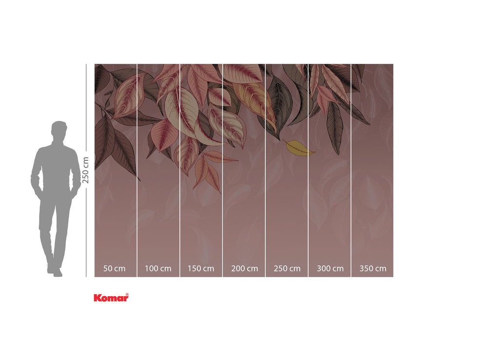 Komar NEU | Digitaldruck Vlies Fototapete - Falling Leafs - Größe 350 x 250 cm