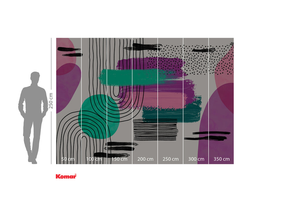 Komar NEU | Digitaldruck Vlies Fototapete - La Boum - Größe 350 x 250 cm