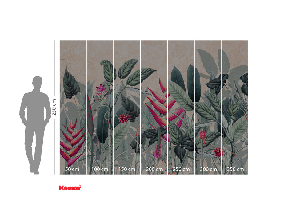 Komar NEU | Digitaldruck Vlies Fototapete - Soft Jungle - Größe 350 x 250 cm