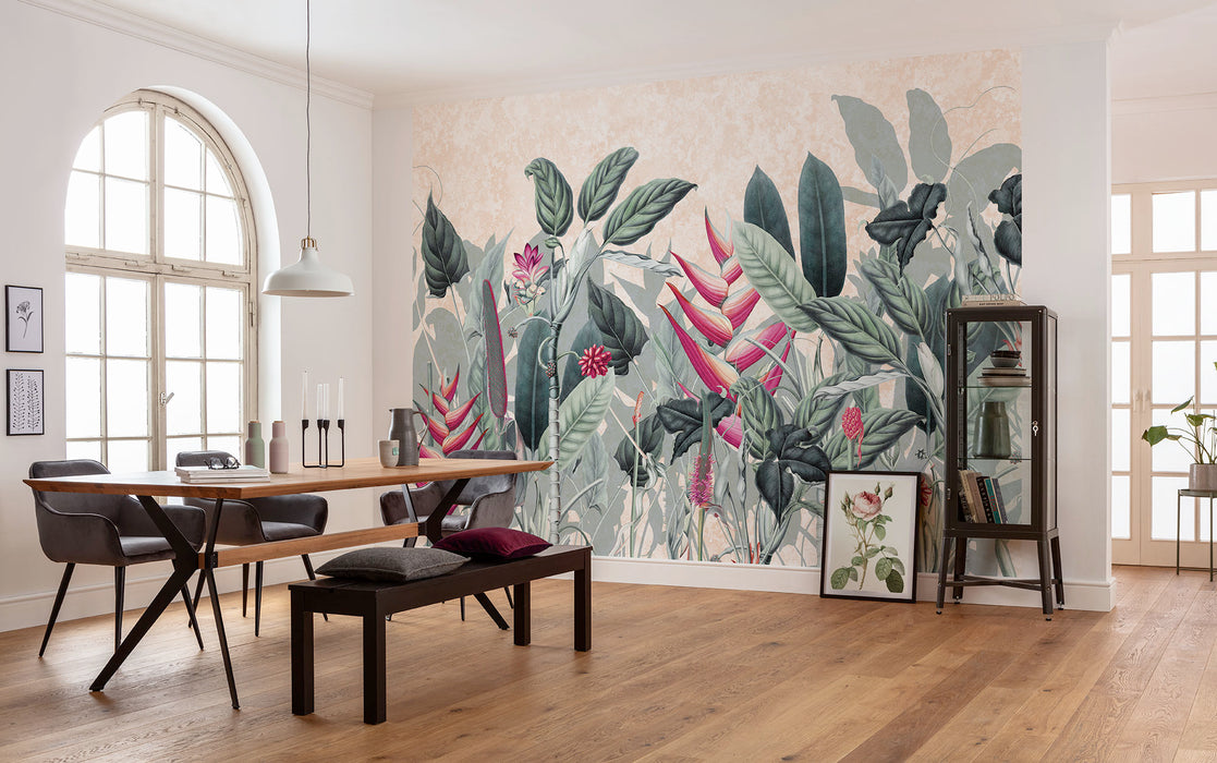 Komar NEU | Digitaldruck Vlies Fototapete - Soft Jungle - Größe 350 x 250 cm