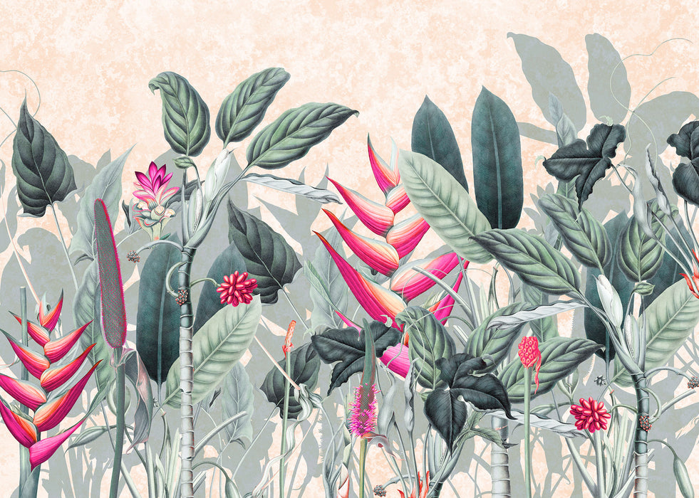 Komar NEU | Digitaldruck Vlies Fototapete - Soft Jungle - Größe 350 x 250 cm