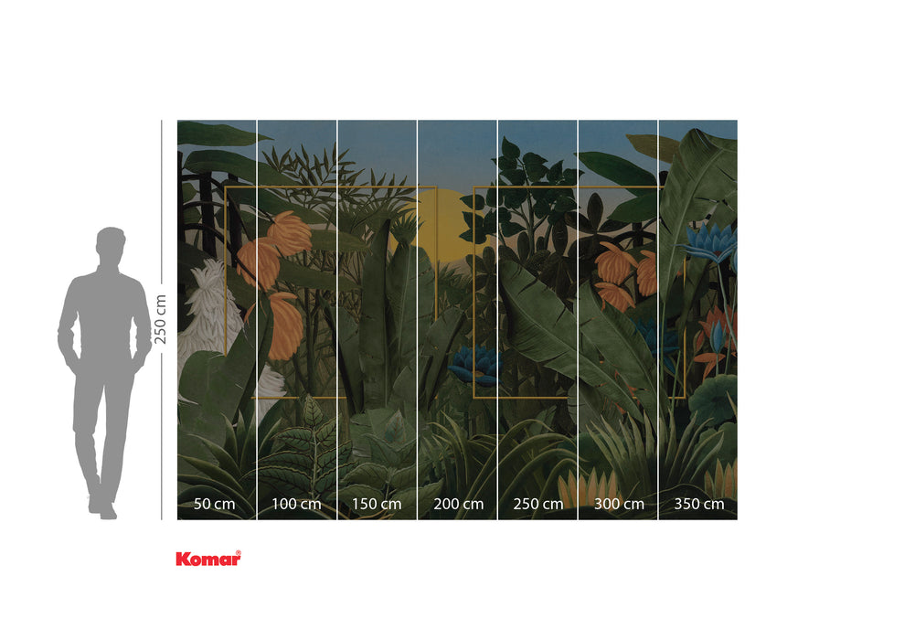 Komar NEU | Digitaldruck Vlies Fototapete - Rousseau Remix - Größe 350 x 250 cm