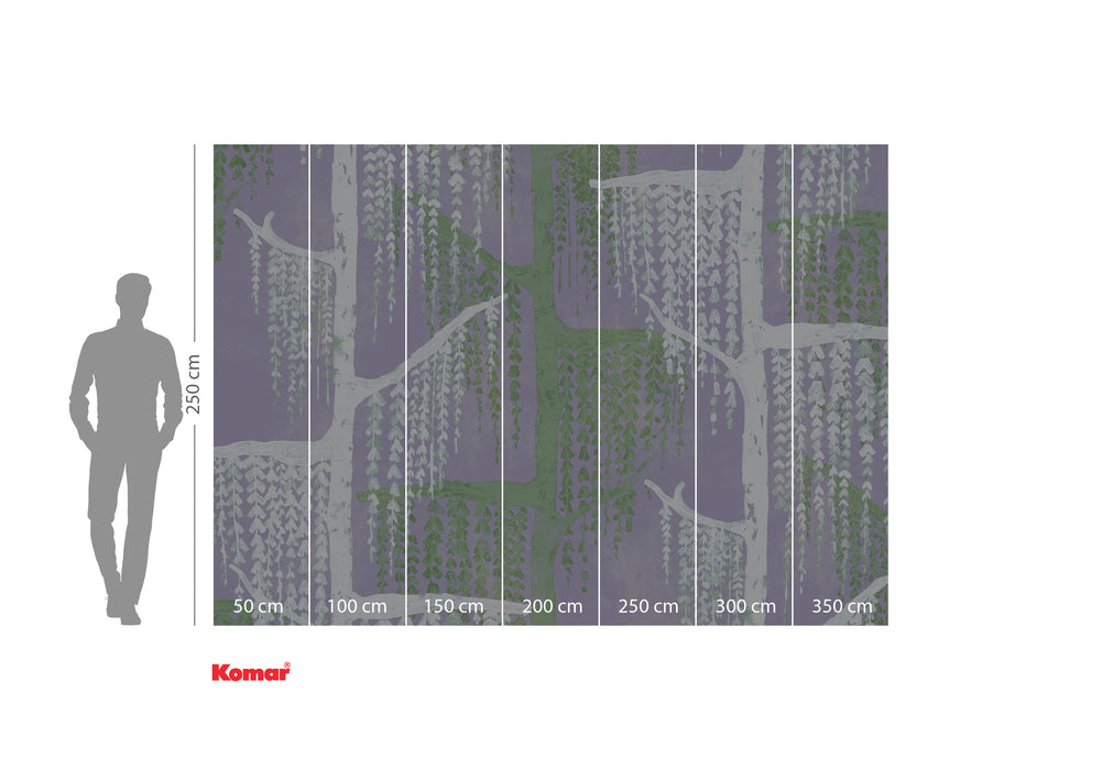 Komar NEU | Digitaldruck Vlies Fototapete - Crazy Willow - Größe 350 x 250 cm