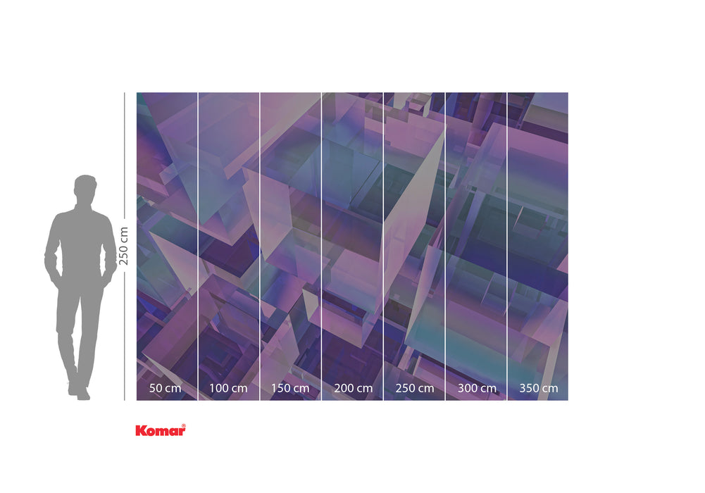 Komar NEU | Digitaldruck Vlies Fototapete - Holographicubical - Größe 350 x 250 cm