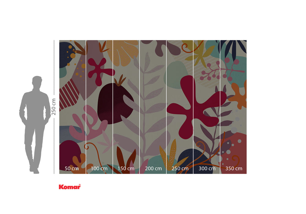 Komar NEU | Digitaldruck Vlies Fototapete - Happy Corals - Größe 350 x 250 cm