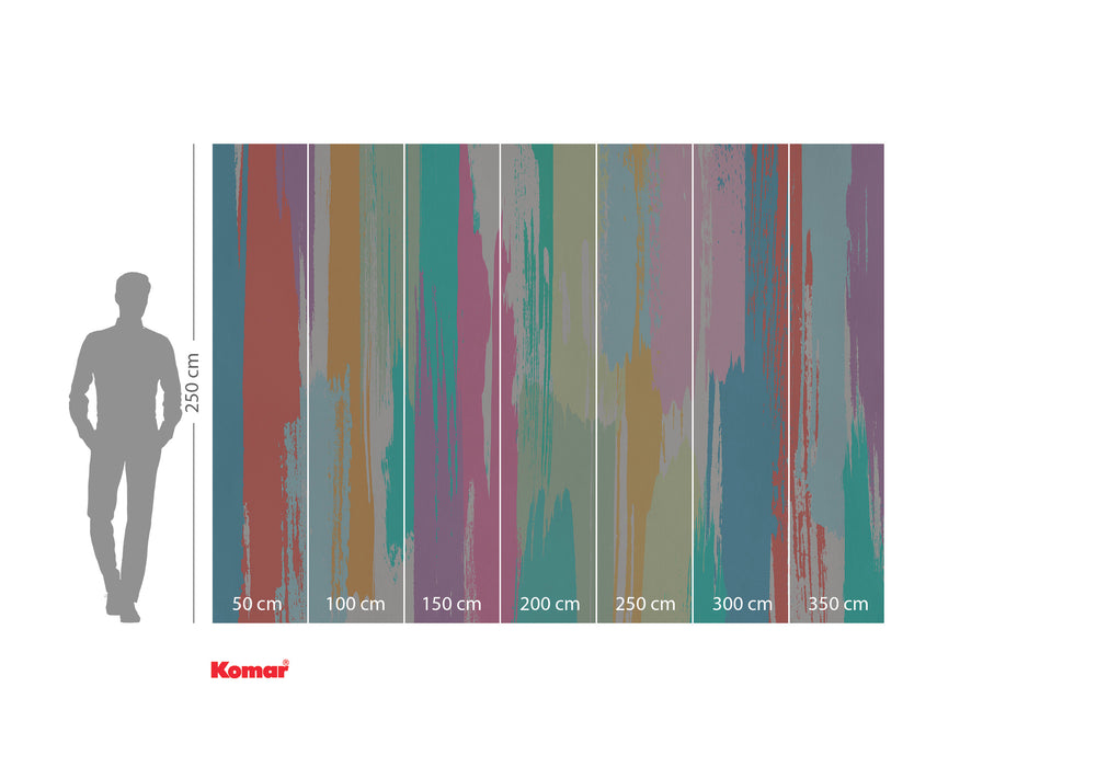 Komar NEU | Digitaldruck Vlies Fototapete - Colour Rain - Größe 350 x 250 cm
