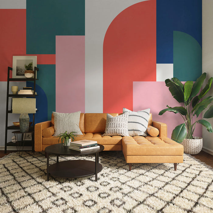 Komar NEU | Digitaldruck Vlies Fototapete - Geometric Colours - Größe 350 x 250 cm