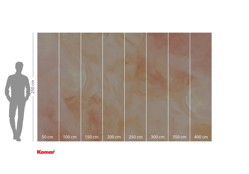 Komar NEU | Digitaldruck Vlies Fototapete - Candy Peach - Größe 400 x 250 cm