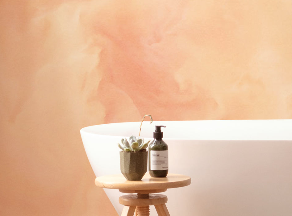 Komar NEU | Digitaldruck Vlies Fototapete - Candy Peach - Größe 400 x 250 cm