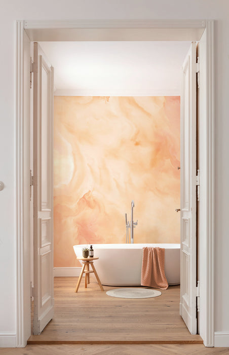 Komar NEU | Digitaldruck Vlies Fototapete - Candy Peach - Größe 400 x 250 cm