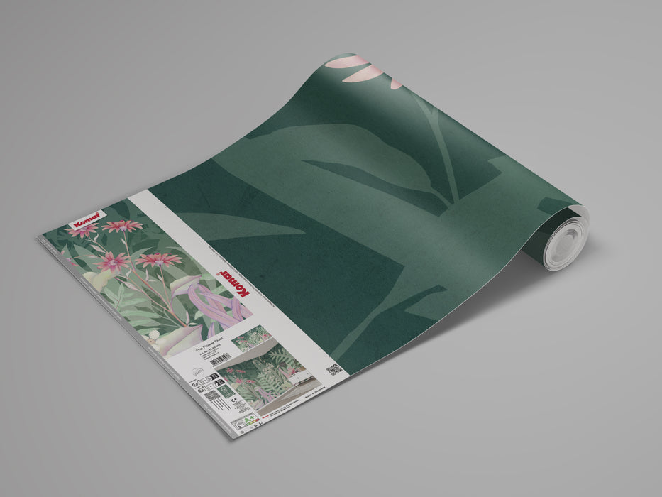 Komar NEU | Digitaldruck Vlies Fototapete - The Flower Duet - Größe 400 x 250 cm