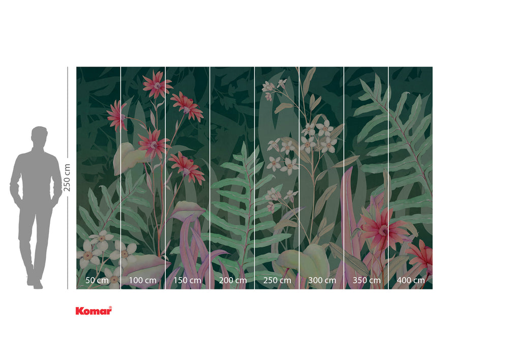 Komar NEU | Digitaldruck Vlies Fototapete - The Flower Duet - Größe 400 x 250 cm