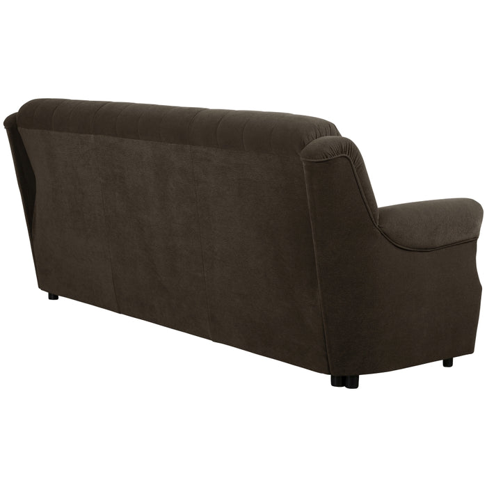 NEU Max Winzer | Freiburg | Sofa | Sofa 3-Sitzer mit Bettfunktion | Flockstoff | Füße Kunststoff Schwarz (Gleiter)