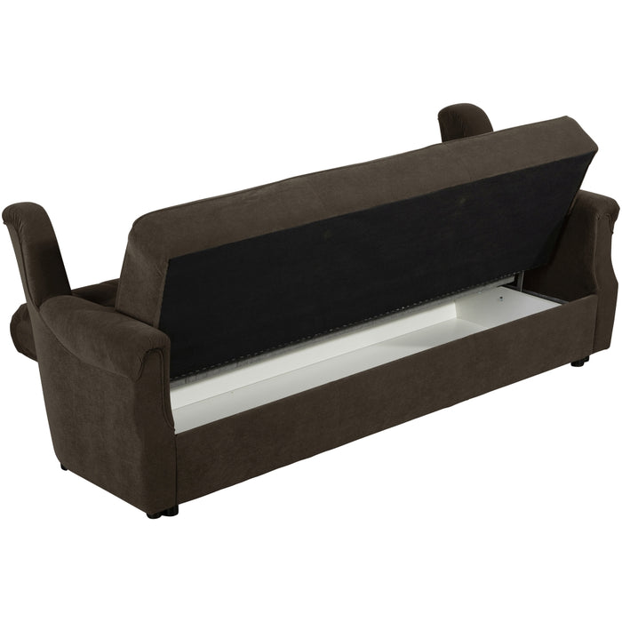 NEU Max Winzer | Freiburg | Sofa | Sofa 3-Sitzer mit Bettfunktion | Flockstoff | Füße Kunststoff Schwarz (Gleiter)