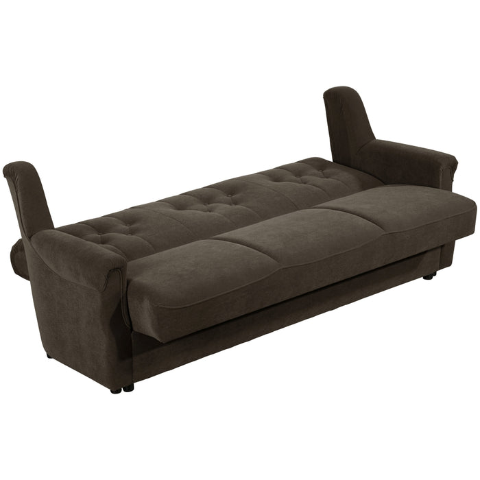 NEU Max Winzer | Freiburg | Sofa | Sofa 3-Sitzer mit Bettfunktion | Flockstoff | Füße Kunststoff Schwarz (Gleiter)