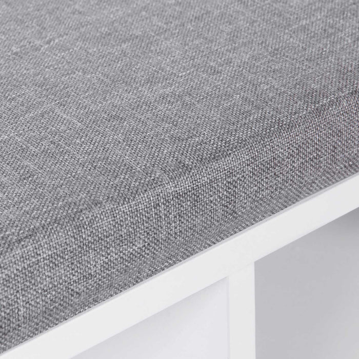 NEU | VASAGLE | Gepolsterte Schuhbank Weiß-Grau