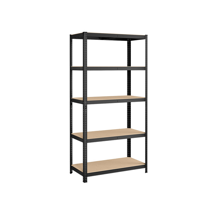 AUSLAUF SONGMICS | 5-Tier Shelving Unit, Steel Shelving Unit for Storage, Tool-Free Assembly, for Garage, Shed, Load Capacity 600 kg, 50 x 100 x 200 cm, Black GLR050B01