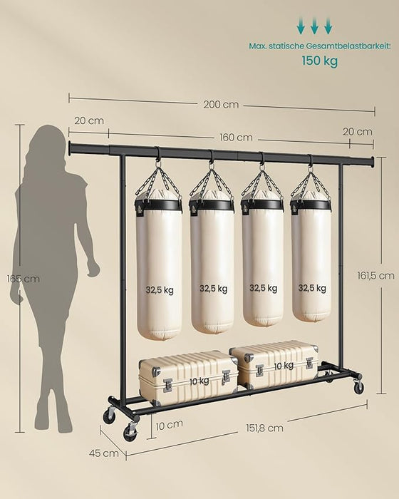 SONGMICS | SONGMICS Kleiderständer auf Rollen