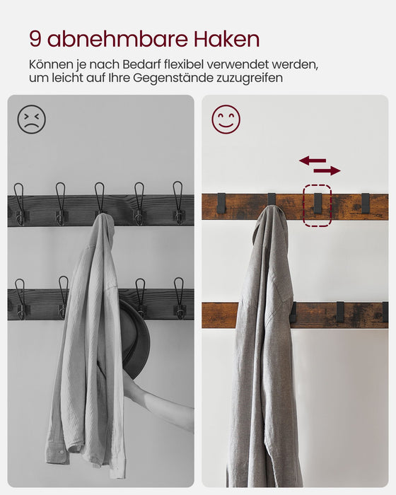 NEU | VASAGLE | Garderobenständer mit 3 Ablagen