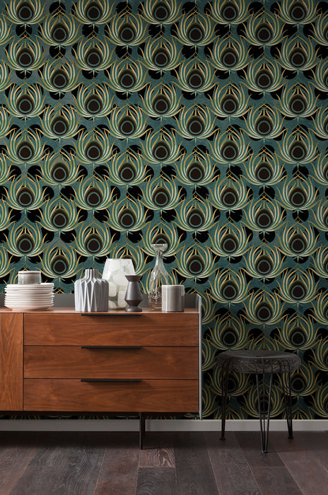 Digitaldruck Vlies Fototapete | Paon Vert | 200 x 280 cm
