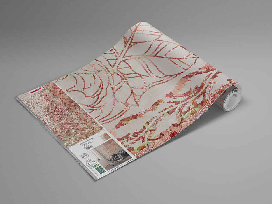 Digitaldruck Vlies Fototapete | Art Nouveau Rouge | 250 x 280 cm