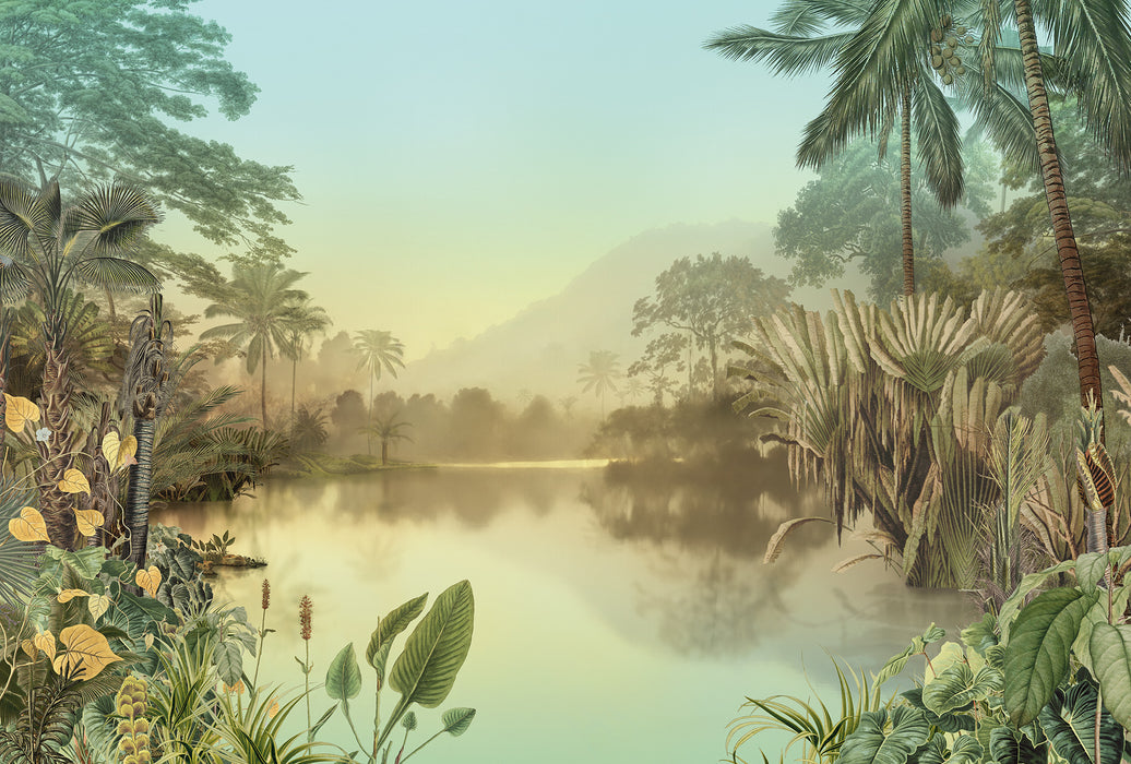 Digitaldruck Vlies Fototapete | Lac Tropical | 400 x 270 cm